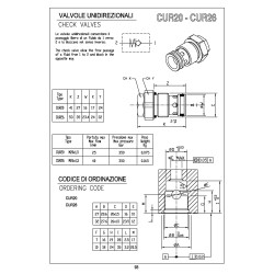 CUR20 M20x1,5 check valve