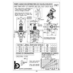 PMT 12 hand pumps with 4/3 diverter and dual pilot check valve