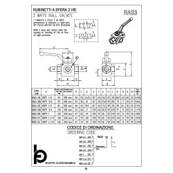 RAS3-100 1" 3 ways ball valve