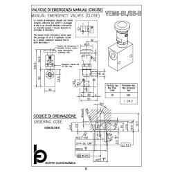 VEM6-BL/SB-B manual emergency valve (close) + block