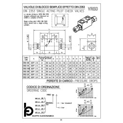VRSD 100 1" DIN 2353 single acting pilot check valve