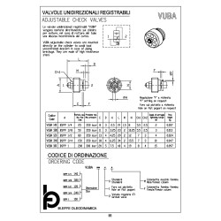 VUBA 100 1" adjustable check valve