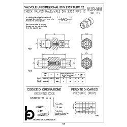 VUR_MM check valve male/male din 2353 pipe 12
