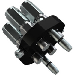 3P506G-4-12G MC  3/8" 3P506G-4-12G MC MultiFaster 4 lines size 06 G type with greaser and Zinc-Nickel plating 4