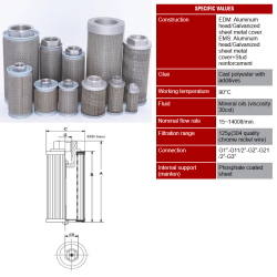 EMS-015 1" HYDRAULIC TANK SUCTION FILTER (125μ)"SUCTION"
