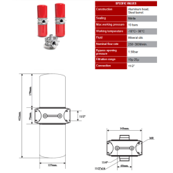 GHF 60  HYDRAULIC IN-LINE TYPE RETURN FILTERS 1 1/2" "SPIN ON"