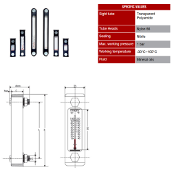 GSG-076 Termometresiz HYDRAULIC OIL LEVEL AND TEMPERATURE INDICATOR