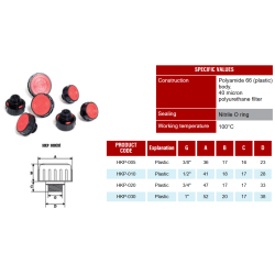 HKP-005 3/8" HYDRAULIC PLASTIC TANK VENTILATION COVER