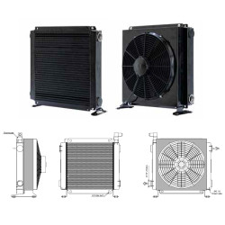 HFTS50 (2050K) 12/24 VDC ELECTRIC MOTOR AIR/OIL COOLER