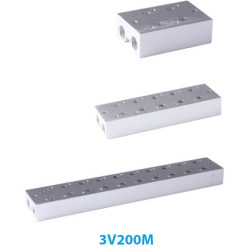 3V200M-10F 1/4" ALUMINUM VALVE PLATE 3/2 Ten 1/4" 3/2 Ten