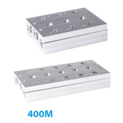 400M - 2F 1/2" ALUMINUM VALVE PLATE 5/2-5/3 Double 1/2" 5/2-5/3 Double