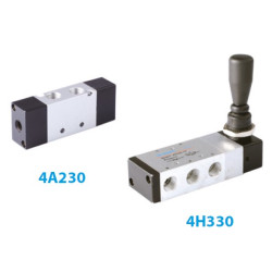 4A230-08NC 1/4" 5/3 CLOSED CENTER MECHANICALLY ACTUATED VALVE Air – Air 1/4" Air - Air