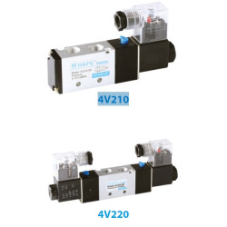 4V110-06 5/2 ELECTRIC ACTUATED PNEUMATIC VALVE 1/8" 12-24 VDC, 24-110-220 VAC