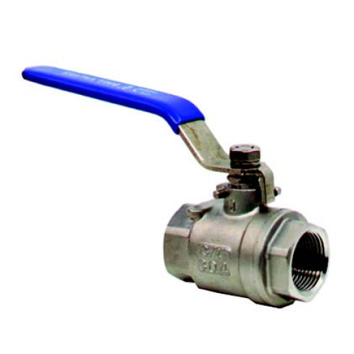 FC2Q-DN15 304 STAINLESS 2 PIECE LOCKED HANDLE BALL VALVE 1/2'' 
