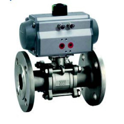 HKFAV2DN32 3 PIECE FLANGED BALL VALVE WITH STAINLESS STEEL ACTUATOR 1 1/4'' 63mm