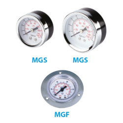 MGS40 Ø 40 - 10 bar, Rear Outlet Manometer 1/8'' 