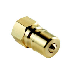 SP01P FEMALE END HIGH PRESSURE VITON SEAL BRASS QUICK COUPLING 1/8" 