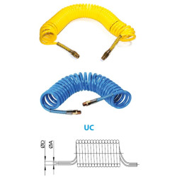 UC0604-3 POLYURETHANE FITTINGED SPIRAL HOSE  