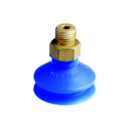 VCSC-50-2-3/8"D SI DOUBLE BELLOWS FITTING SILICONE SUCTION CUP  