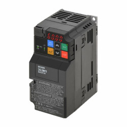 3G3M1-A2004 M1 AC Drive, 0.4/0.75 kW (HD/ND), 3.0/3.5 A (HD/ND), 200 VAC, 3~ input, OLV/CLV control, STO (wired), max. output freq. 590 Hz 3G3M9447M