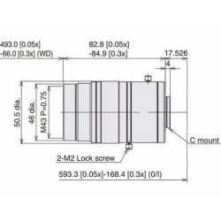 3Z4S-LE VS-LLD25 Vision lens, ultra high resolution, low distortion 25 mm for 4/3-inch sensor size, C-Mount 3Z4S6006A