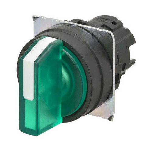 A22NZ-3BM-TGA Selector A22NZ Ø22, 3 position, Lighted, bezel PLASTIC, MANUAL, COLOR GREEN A2270476R