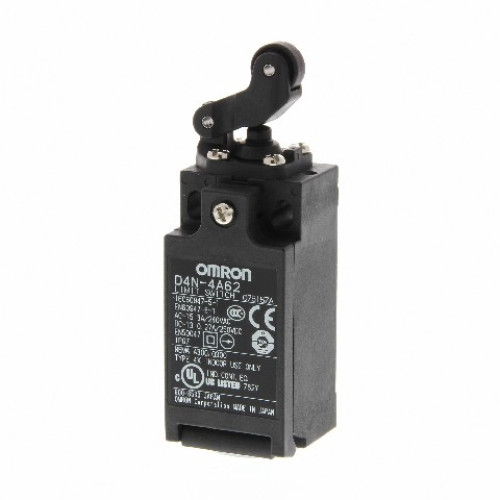 D4N-4A62 Güvenlik Limit switchi, D4N, M20 (1 kablo yuvası), 1NC/1NO (yavaş kapama), tek yönlü makara arm kol (yatay) D4N 0177E
