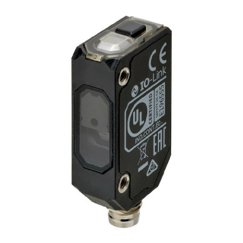 E3AS-F1000IPN M3 Photoelectric sensor, rectangular housing, plastic body, infrared laser class 1, time-of-flight, 1000 mm, NPN, Light-ON/Dark-ON, M8 4-pin connector E3AS0048R