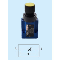 2FRM6-B76-3X/16QRV NG 6 16 lt. HAND DRUM PRECISION SPEED CONTROL VALVE WITH CHECK VALVE