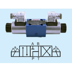 4WE 10P-3X/CG24N9Z4 NG10 4/3 DOUBLE COIL P TYPE 24V DC 1/2 DIRECTIONAL CONTROL VALVE
