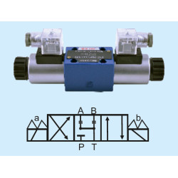 4WE 10Q-3X/CG24N9Z4 NG10 4/3 DOUBLE COIL Q TYPE 24V DC 1/2 DIRECTIONAL CONTROL VALVE
