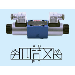 4WE 10T-3X/CG24N9Z4 NG10 4/3 DOUBLE COIL T TYPE 24V AC 1/2 DIRECTIONAL CONTROL VALVE